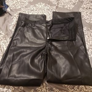 Leather Hollister jeans